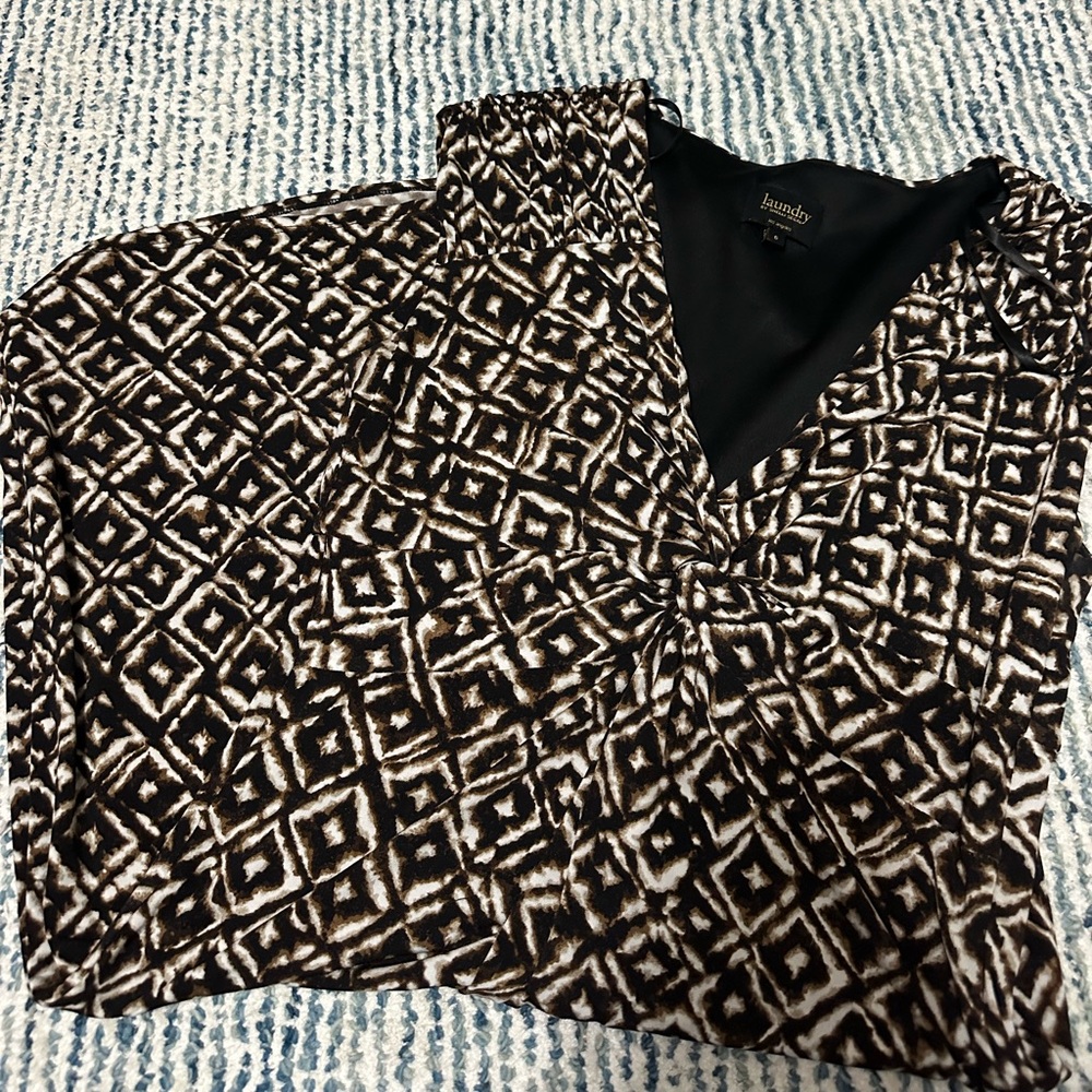 Laundry brown patterned midi dress